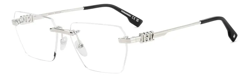 Dsquared2 Uomo D2 0102 010 Montature da vista Metallo Palladio  Squadrata Normale