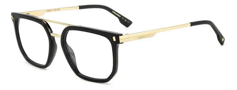 Dsquared2 Uomo D2 0112 807 Montature da vista Acetato Nero  Geometrica
