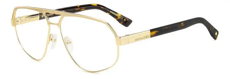 Dsquared2 Uomo D2 0121 J5G Montature da vista Metallo Oro  Squadrata