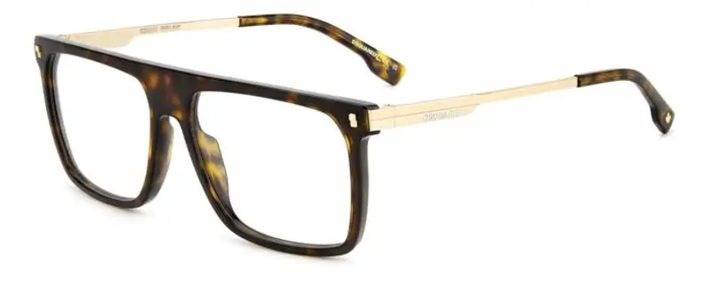 Dsquared2 Uomo D2 0122 086 Montature da vista Acetato Havana  Squadrata