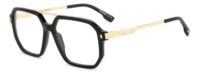 Dsquared2 Uomo D2 0123 2M2 Montature da vista Acetato Nero  Squadrata