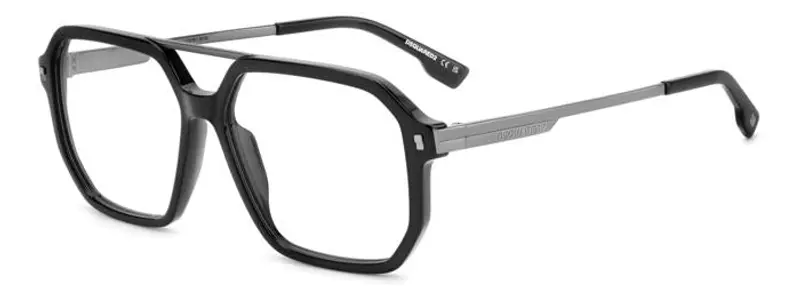 Dsquared2 Uomo D2 0123 ANS Montature da vista Acetato Nero  Squadrata