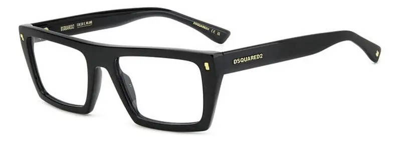 Dsquared2 Uomo D2 0130 807 Montature da vista Acetato Nero  Squadrata
