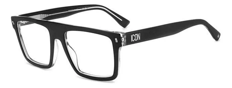 Dsquared2 Uomo ICON 0012 7C5 Montature da vista Acetato Nero  Squadrata