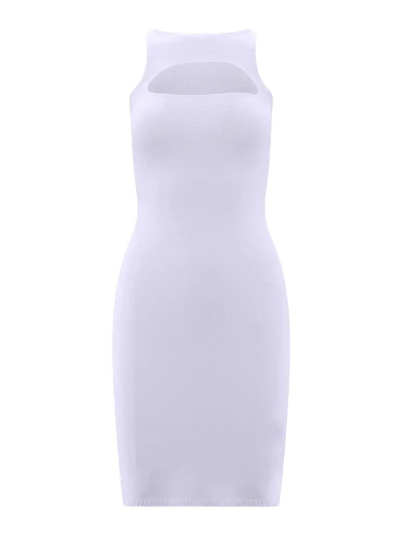 Vestito in Misto Viscosa Bianco