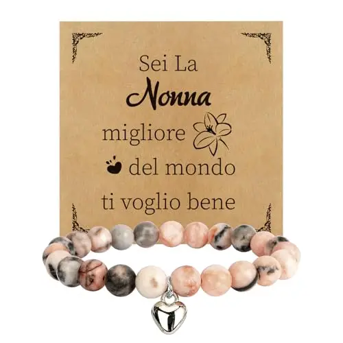 DTUIEUI Regalo Nonna Natale - Festa Dei Nonni Idee Regalo,Regali per Nonna Bracciale,Regali per Nonni Natale Compleanno