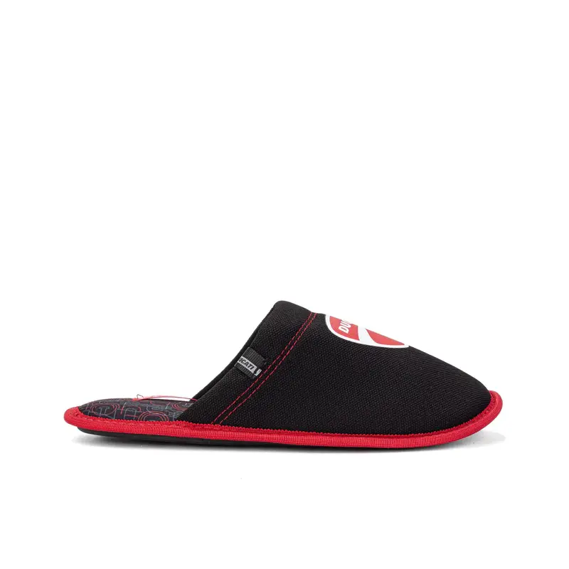 Ciabatte uomo nere da casa con stemma