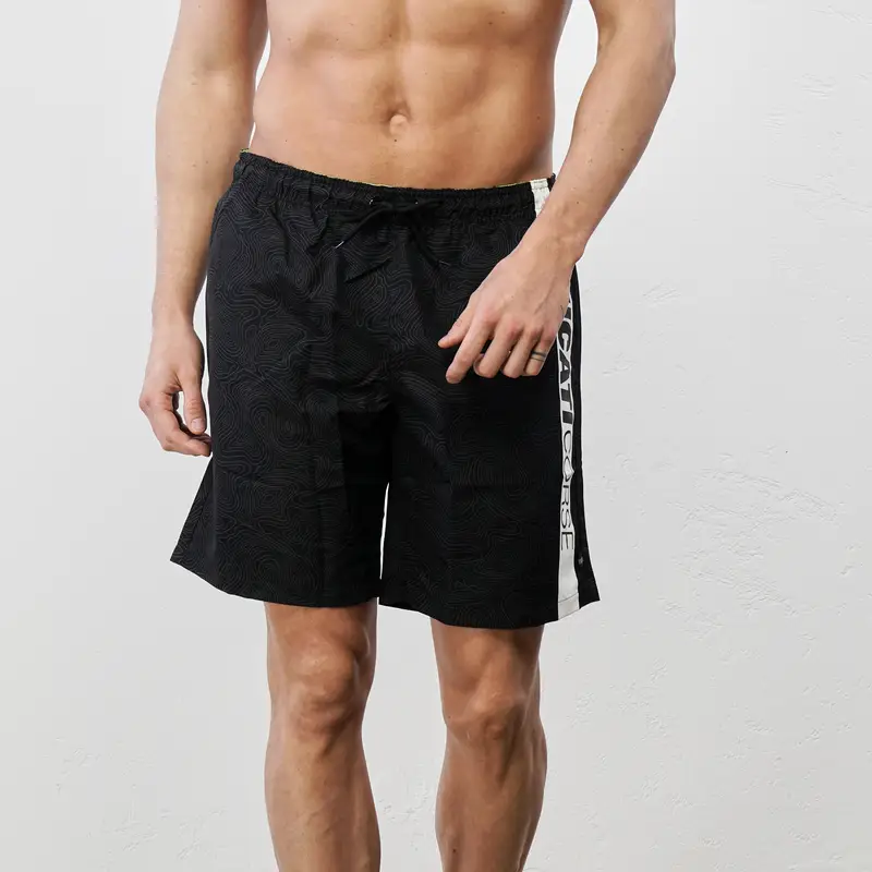 Costume da mare nero con logo