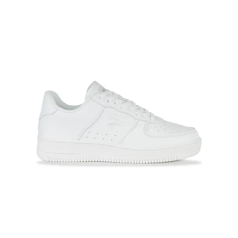 Sneakers basket bianche da ragazzo con stampa logo laterale