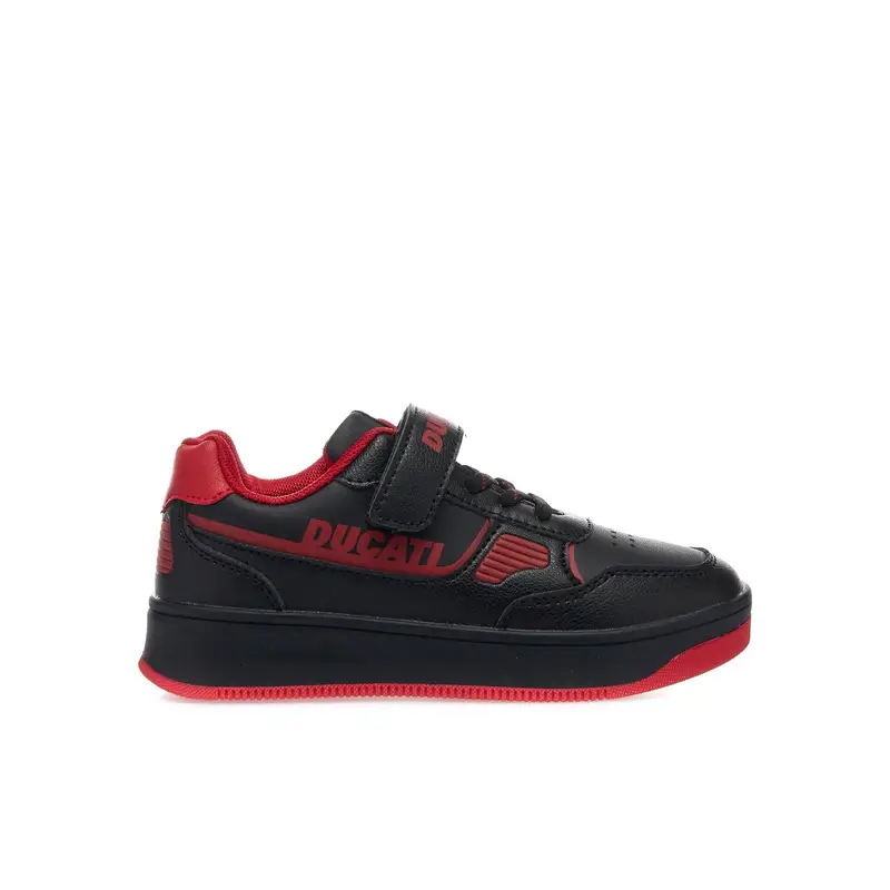 Sneakers basket nere da bambino con velcro e lacci