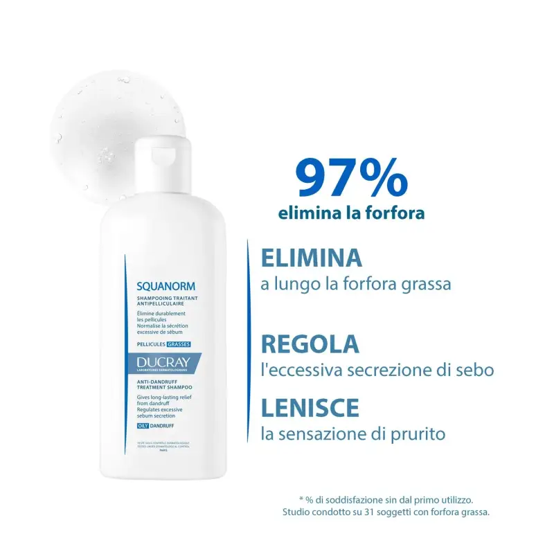 Forfora Squanorm Shampoo Forfora Grassa - Shampoo antiforfora, Forfora miniatura 3