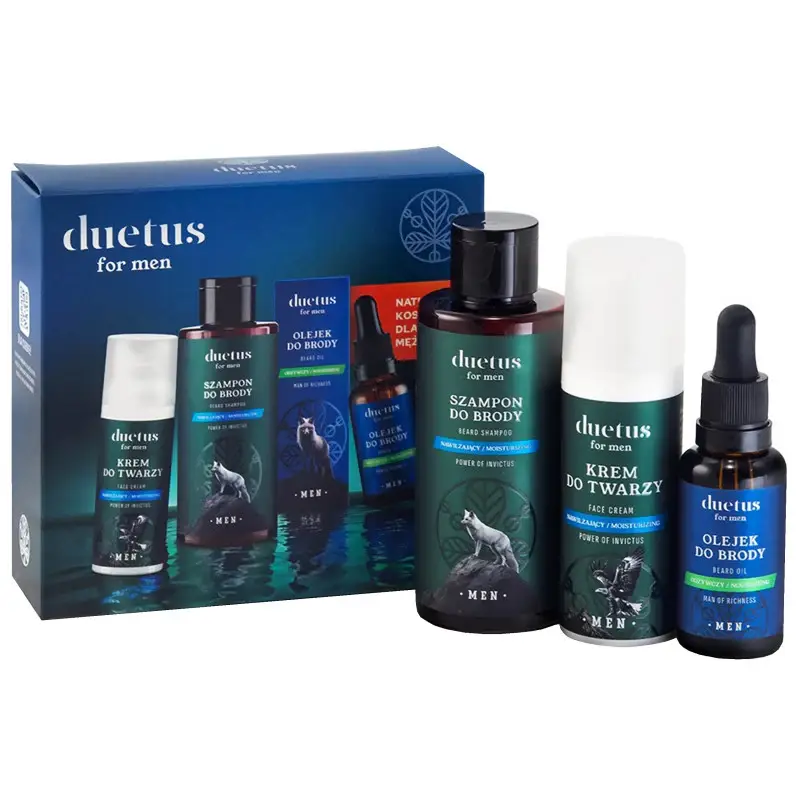 Set Duetus per la cura della barba da uomo 145ml+50ml+30ml