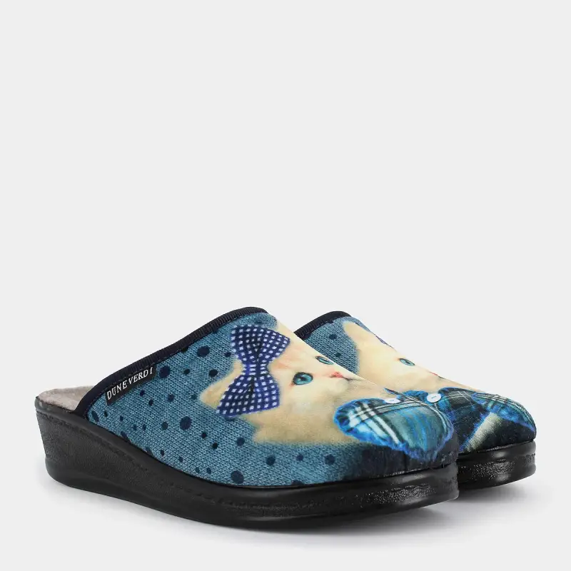 Ciabatte Dune Verdi da Donna, blu miniatura 2
