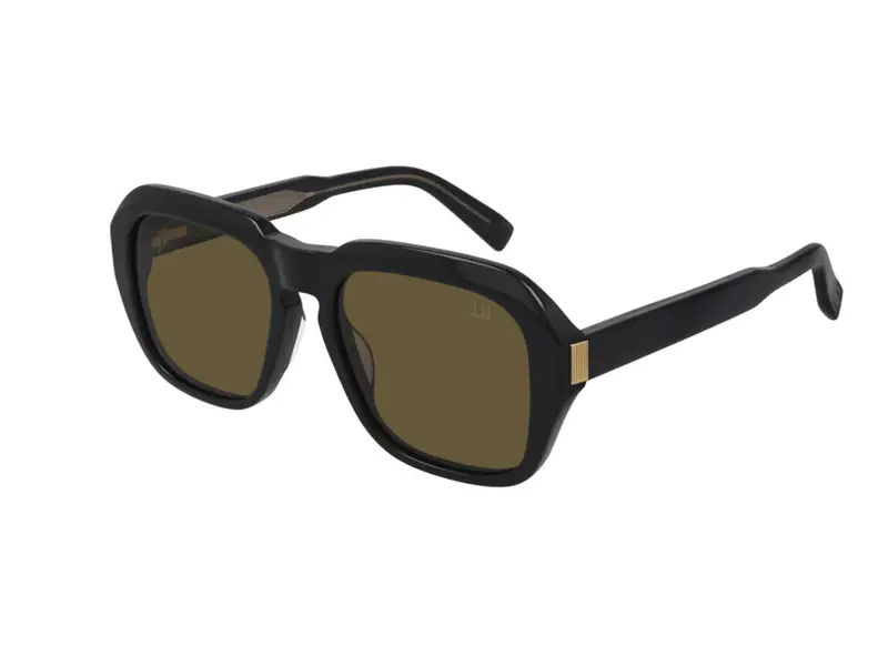 Dunhill Unisex DU0001S 001 Occhiali da sole  Nero Marrone Squadrata