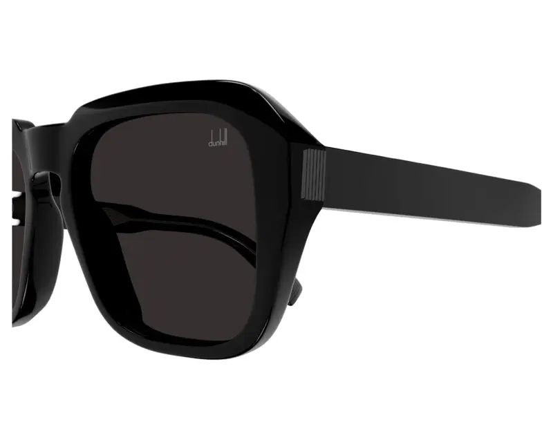 Dunhill Unisex DU0001S 010 Occhiali da sole Acetato Nero Nero Squadrata miniatura 2