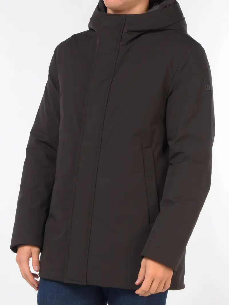 giaccone da uomo Duno imbottito con cappuccio MARRON