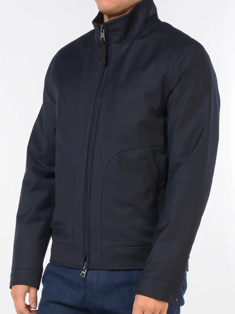 giubbino da uomo Duno in lana ecopelliccia Blu