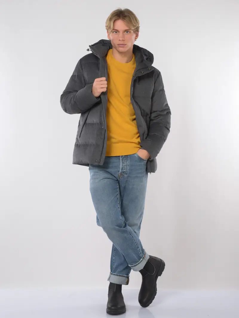 giubbino da uomo Duno in lana imbottito Grigio miniatura 2