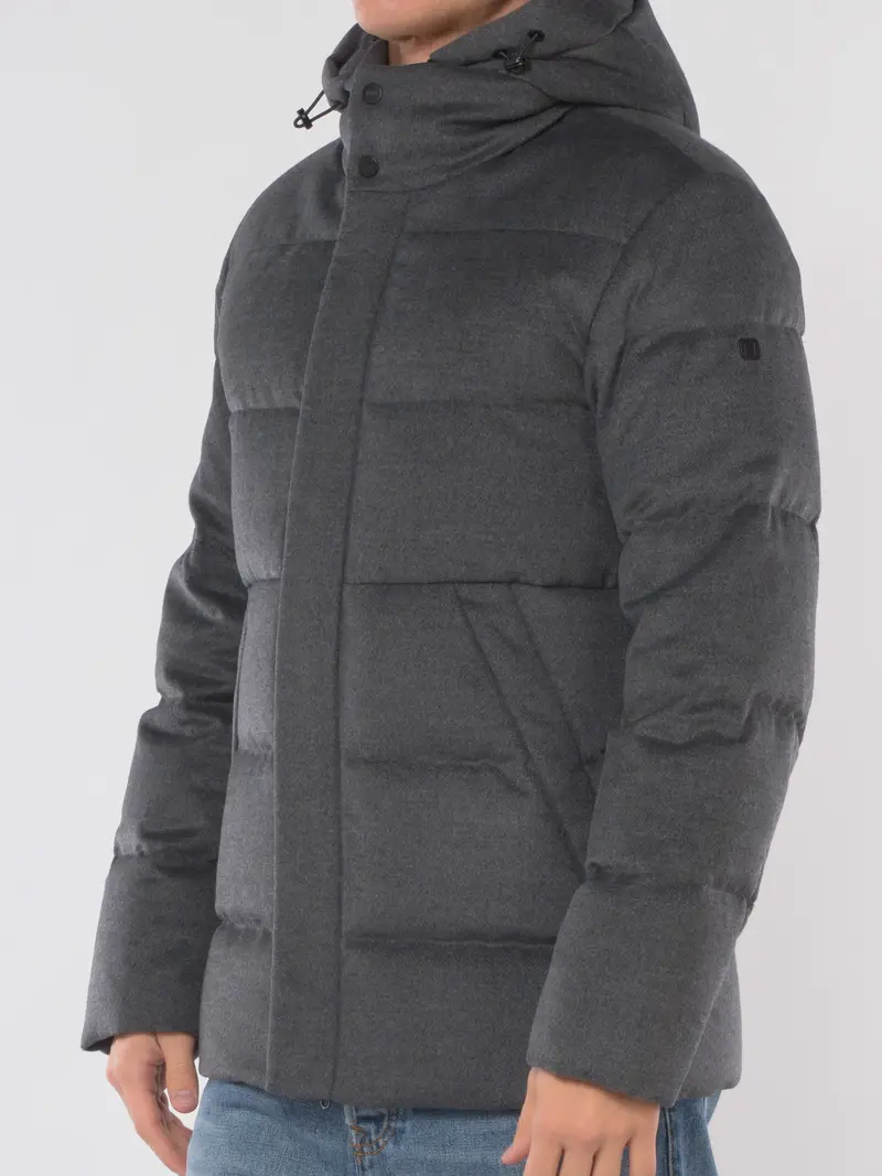 giubbino da uomo Duno in lana imbottito Grigio