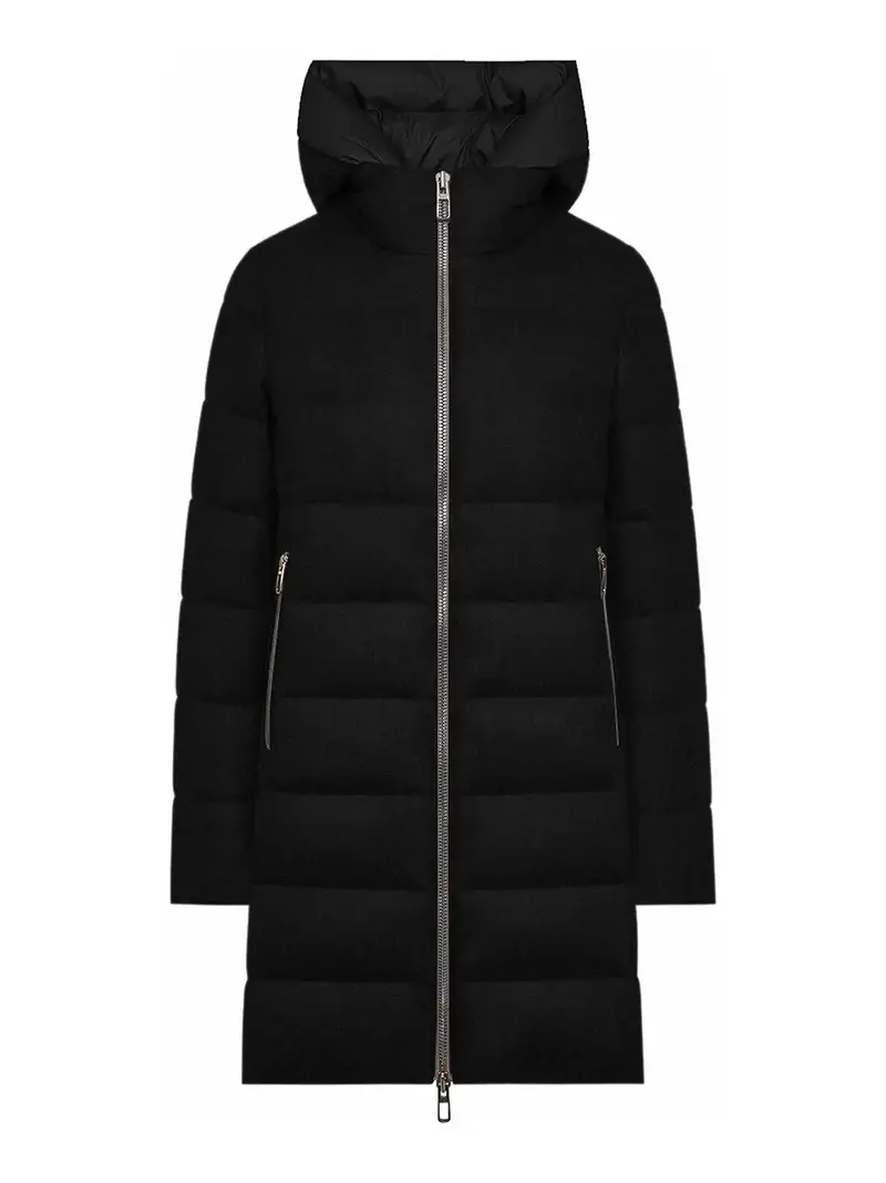 Piumino Con Cappuccio Staccabile Nero
