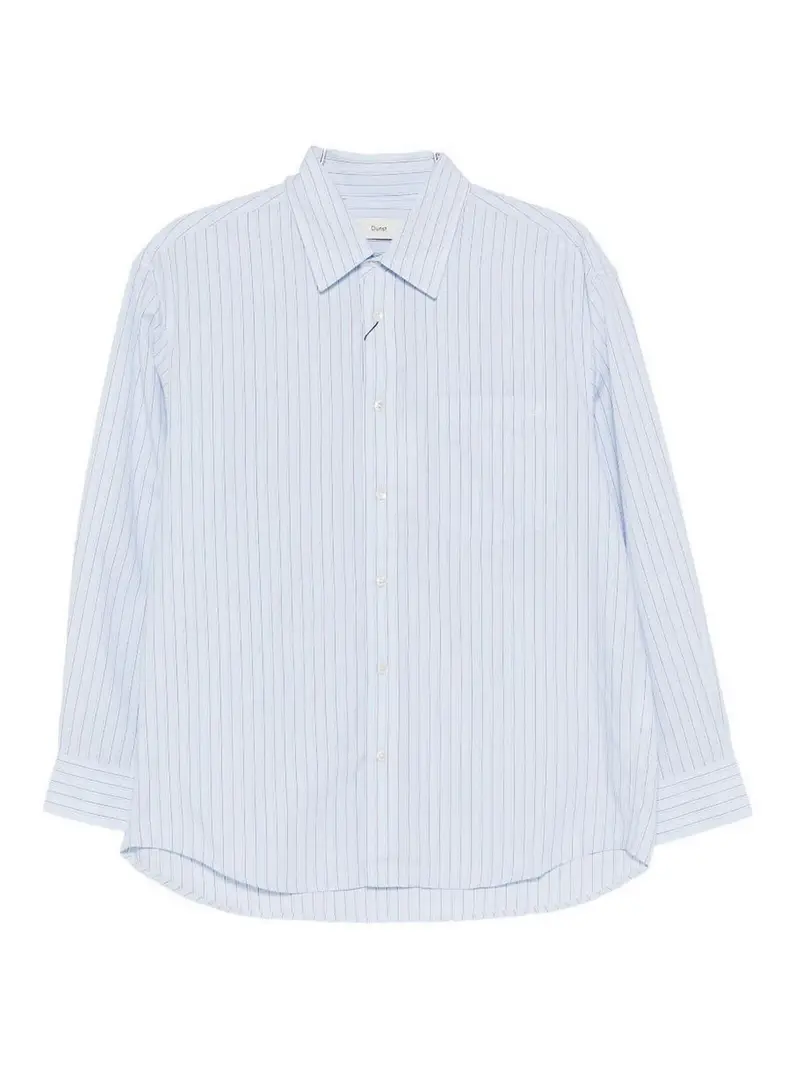 Camicia in cotone a righe Blu