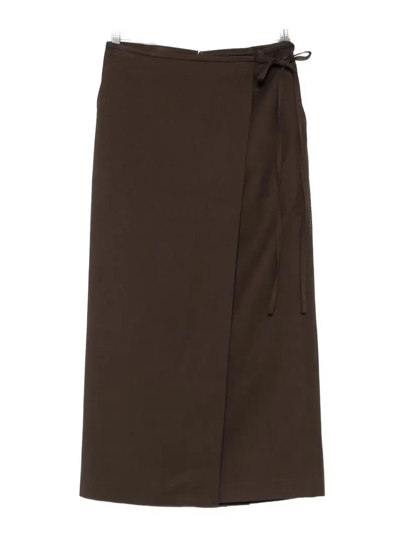 Gonna midi a portafoglio Marrone