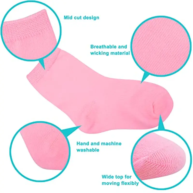 Duufin 18 Paia Calzini per Bambino Calzini Meta Polpaccio per Ragazzi Ragazze e Neonato miniatura 3