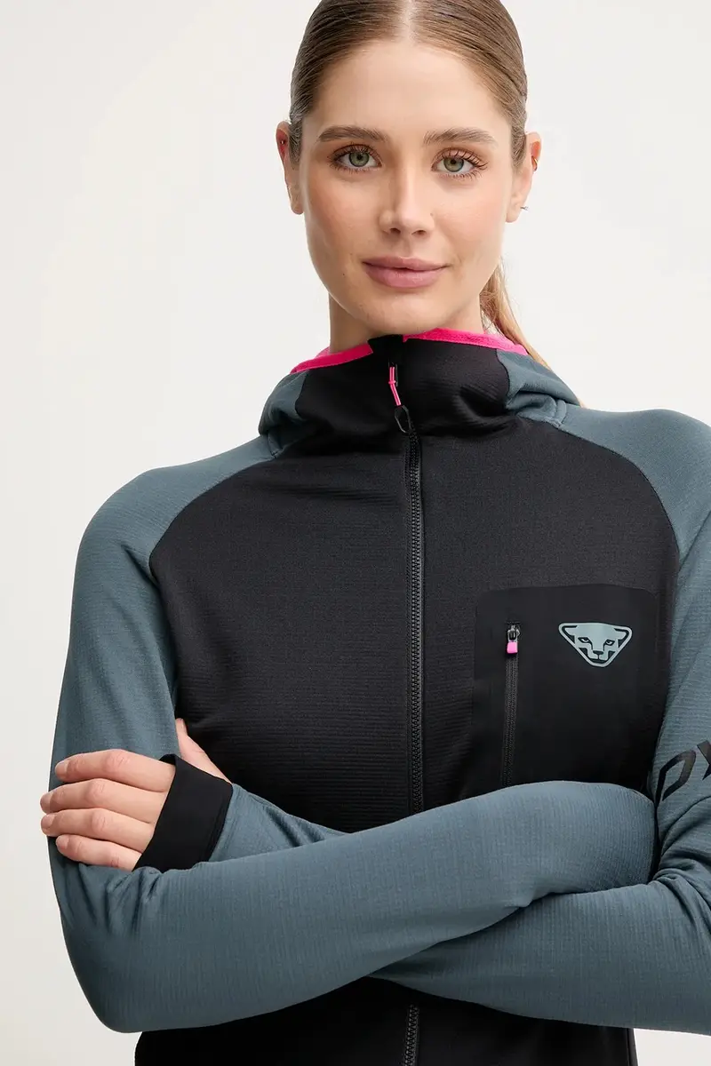 felpa da sport Radical Polartec colore verde con cappuccio 08.0000071123 Nero miniatura 4