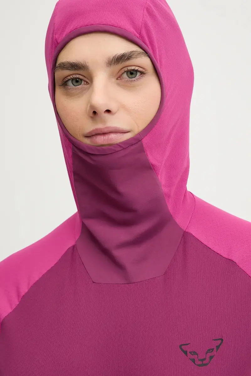 felpa outdoor Alpine donna colore rosa con cappuccio 08.0000071989 miniatura 5