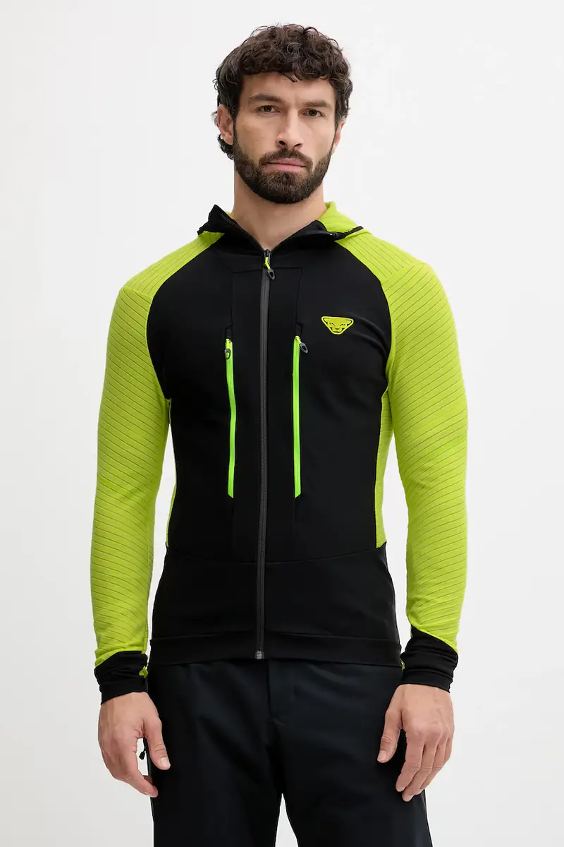 felpa outdoor Mezzalama Race uomo colore verde con cappuccio 08.0000071980