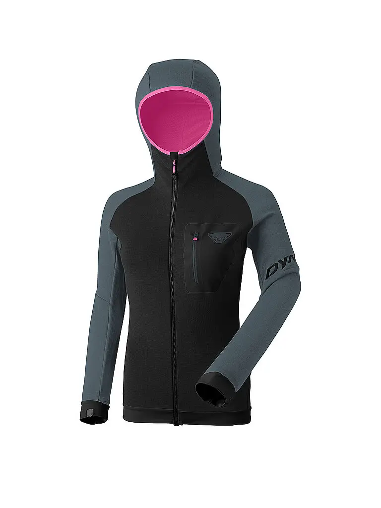 Giacca in pile da donna Radical Polartec® con cappuccio nero | 36