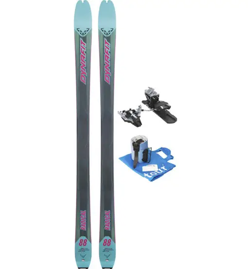 Set Radical 88 women sci da scialpinismo+attacco+pelli Grey