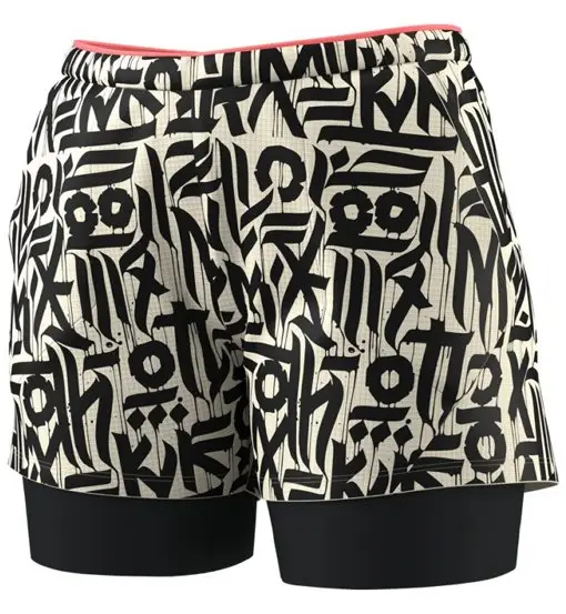 Trail 2In1 W - pantaloni trail running - donna Dark White