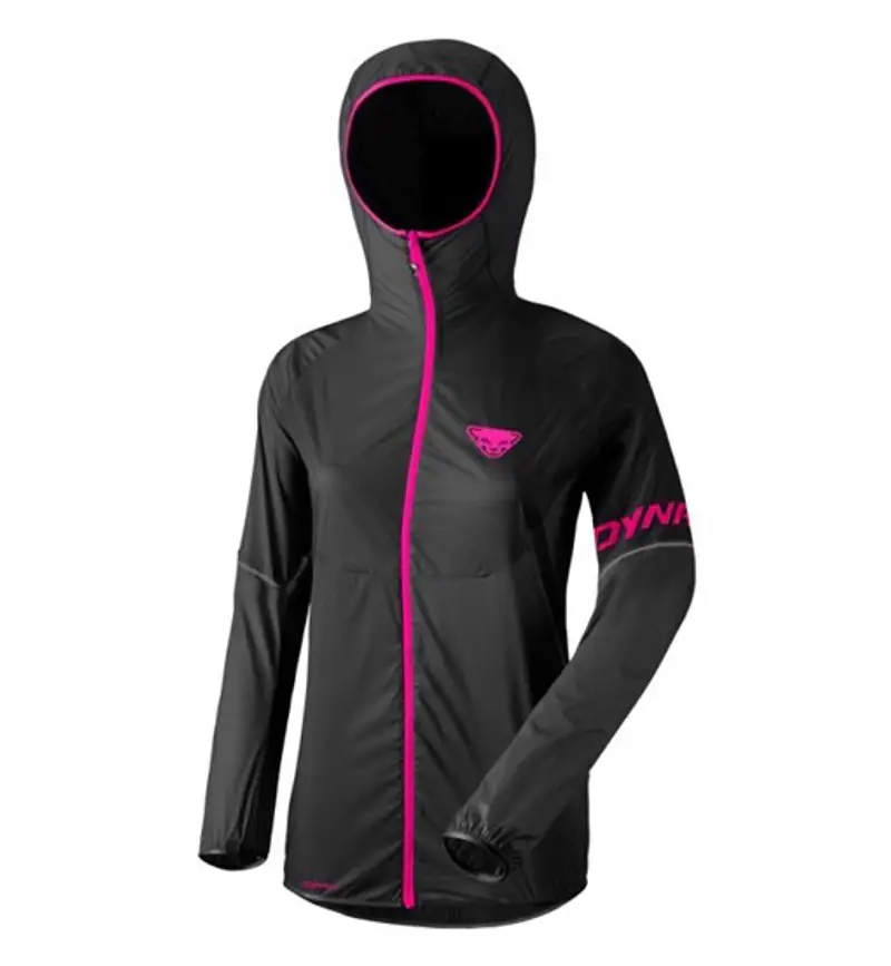Vertical Wind W - giacca trail running con cappuccio - donna Black