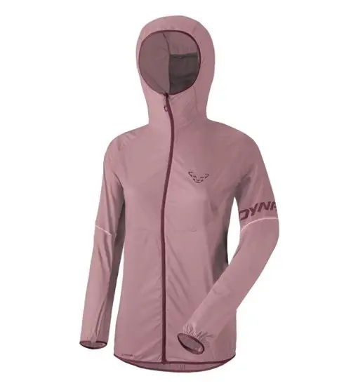 Vertical Wind W - giacca trail running con cappuccio - donna Pink