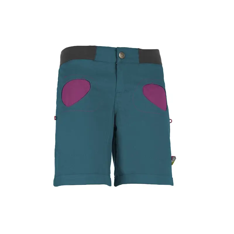 E9 Pantaloni Corti Arrampicata Onda Petrolio Chiaro Donna L