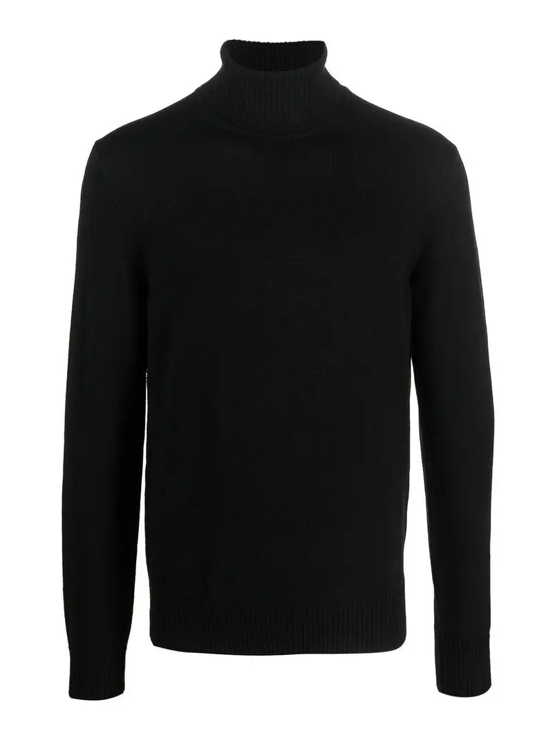Maglione in lana a collo alto Nero
