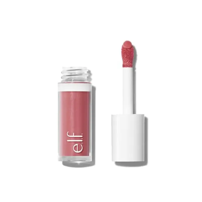 e.l.f. Camo Liquid Blush, blush liquido a lunga tenuta altamente pigmentato, crea un finish delicato effetto umido, prodotto vegano e non testato sugli animali, Cheeky Lychee