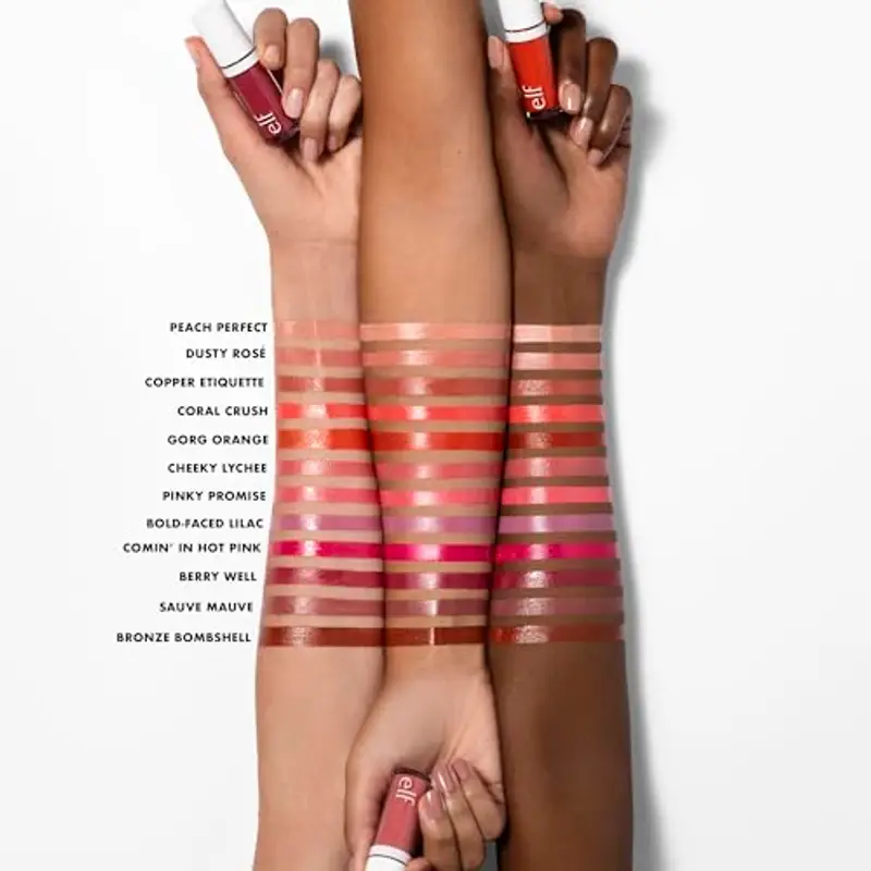 e.l.f. Camo Liquid Blush, blush liquido a lunga tenuta altamente pigmentato, crea un finish delicato effetto umido, prodotto vegano e non testato sugli animali, Gorg Orange miniatura 3