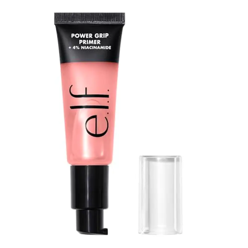 e.l.f. Power Grip Primer + 4% Niacinamide, primer viso idratante a base di gel, uniforma e illumina la pelle, fa aderire il make-up, prodotto vegano e non testato sugli animali, 24 mL (0,811 fl oz)