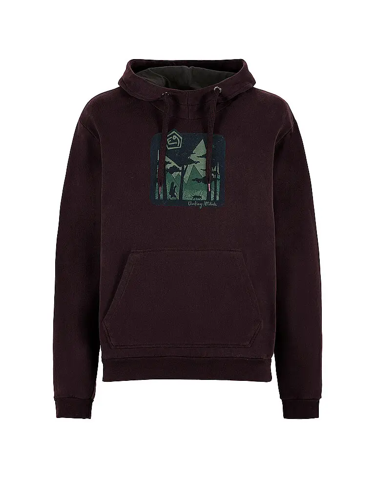 Felpa da arrampicata da uomo con cappuccio marrone | M