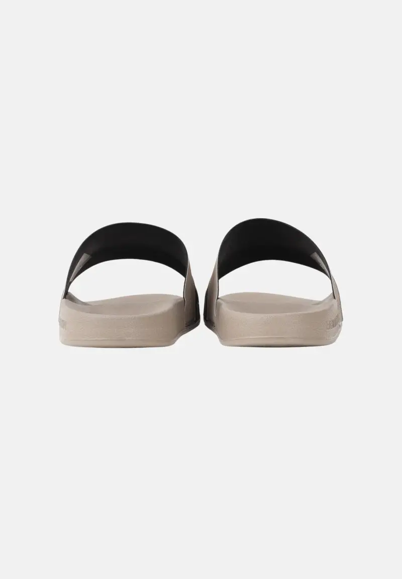 Ciabatte beige da uomo con logo miniatura 2