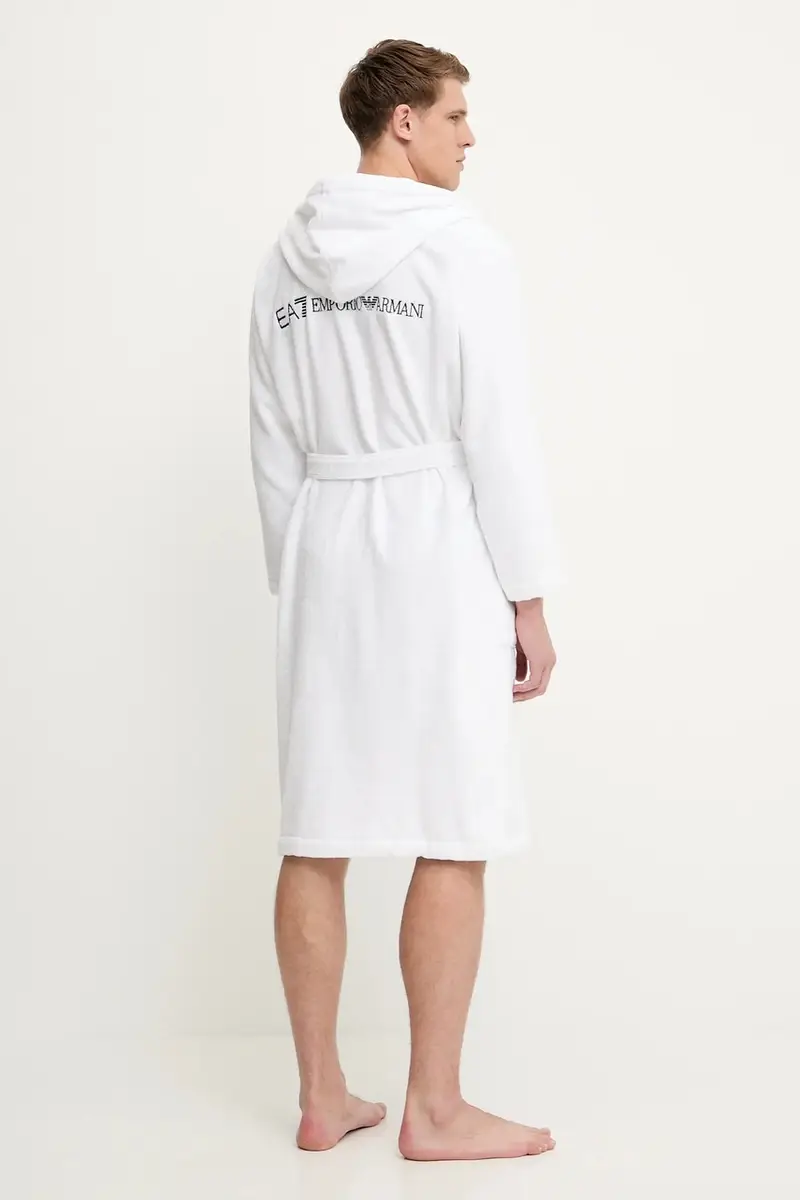 accappatoio in cotone colore bianco AF14014.7M000441 miniatura 2