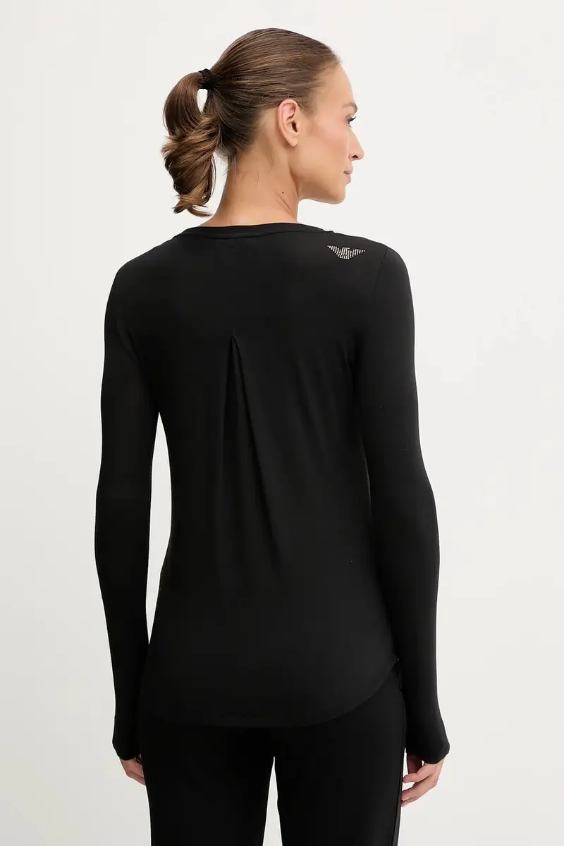 camicia a maniche lunghe donna Nero miniatura 3