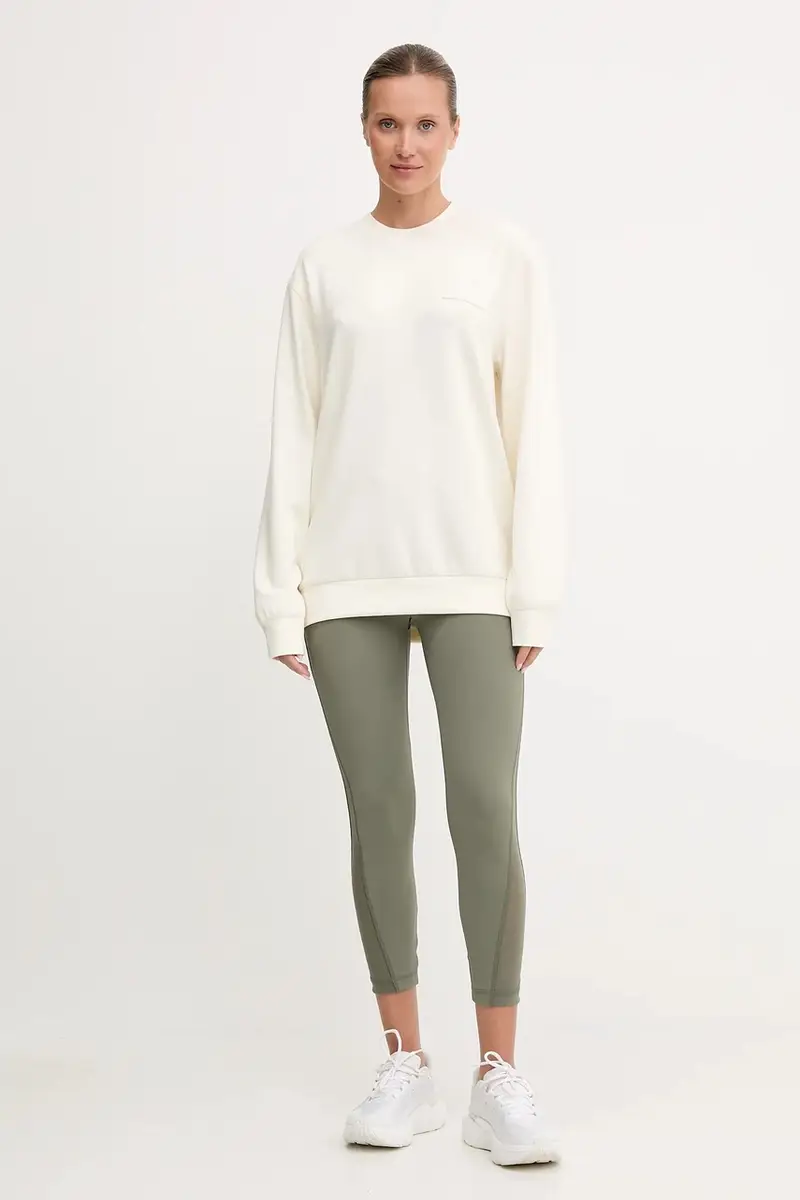 felpa donna colore beige con applicazione AF13790.7X000129 miniatura 2