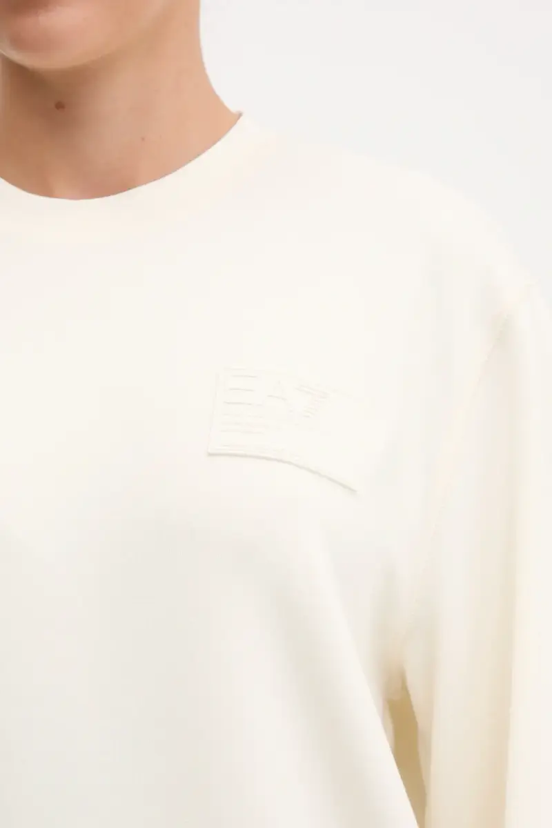 felpa donna colore beige con applicazione AF13790.7X000129 miniatura 5