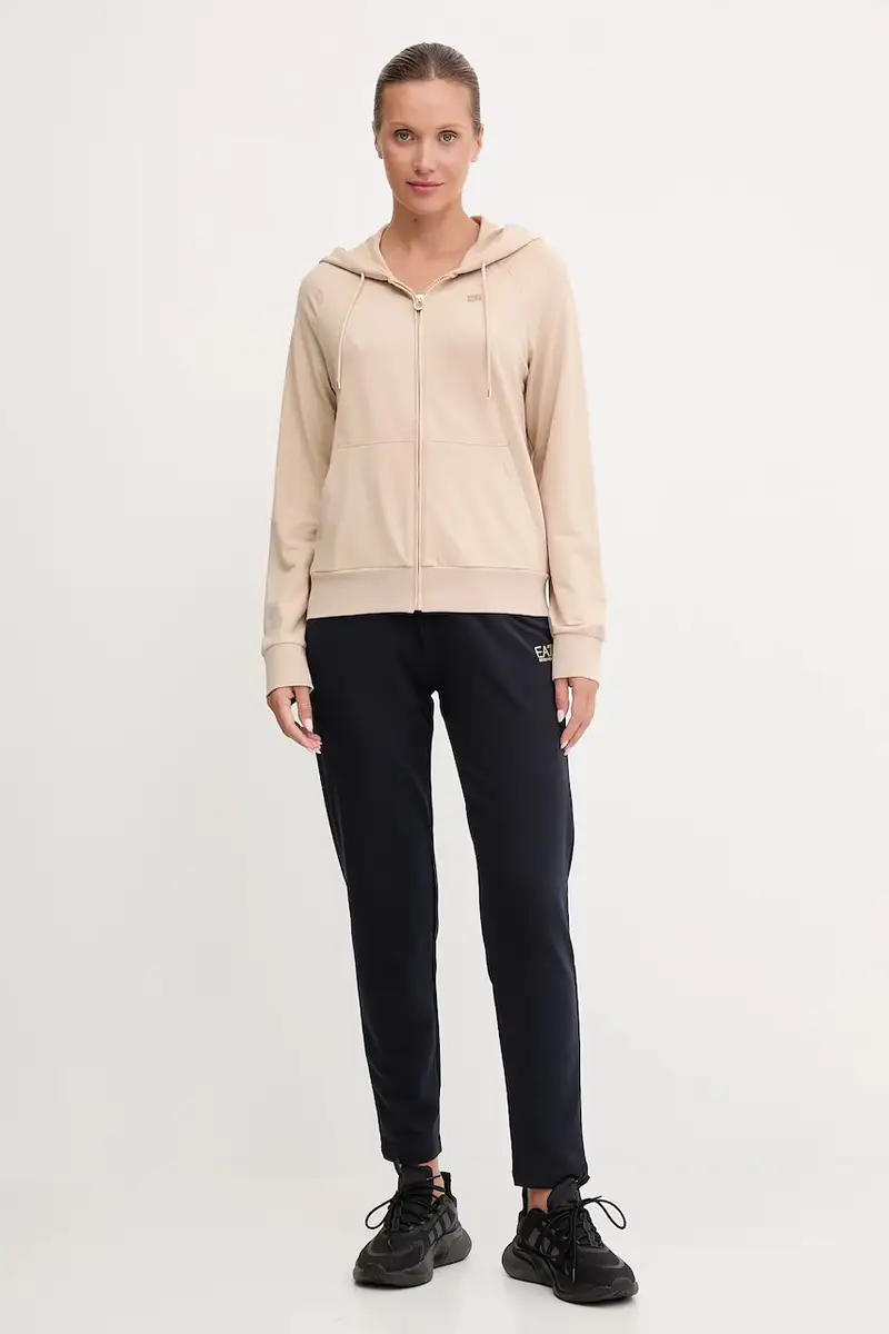 felpa donna colore beige con cappuccio AF13135.7W000458 miniatura 2