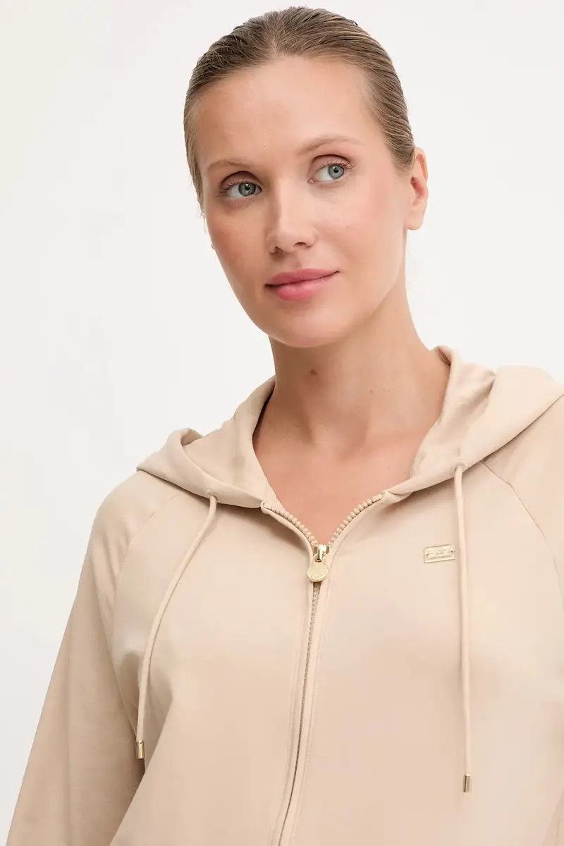 felpa donna colore beige con cappuccio AF13135.7W000458 miniatura 4