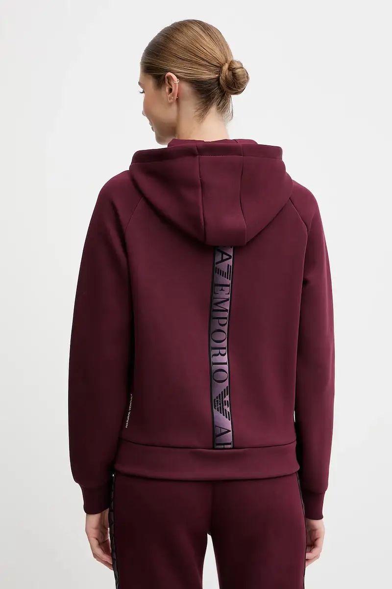 felpa donna colore granata con cappuccio AF13151.7W000675 miniatura 3