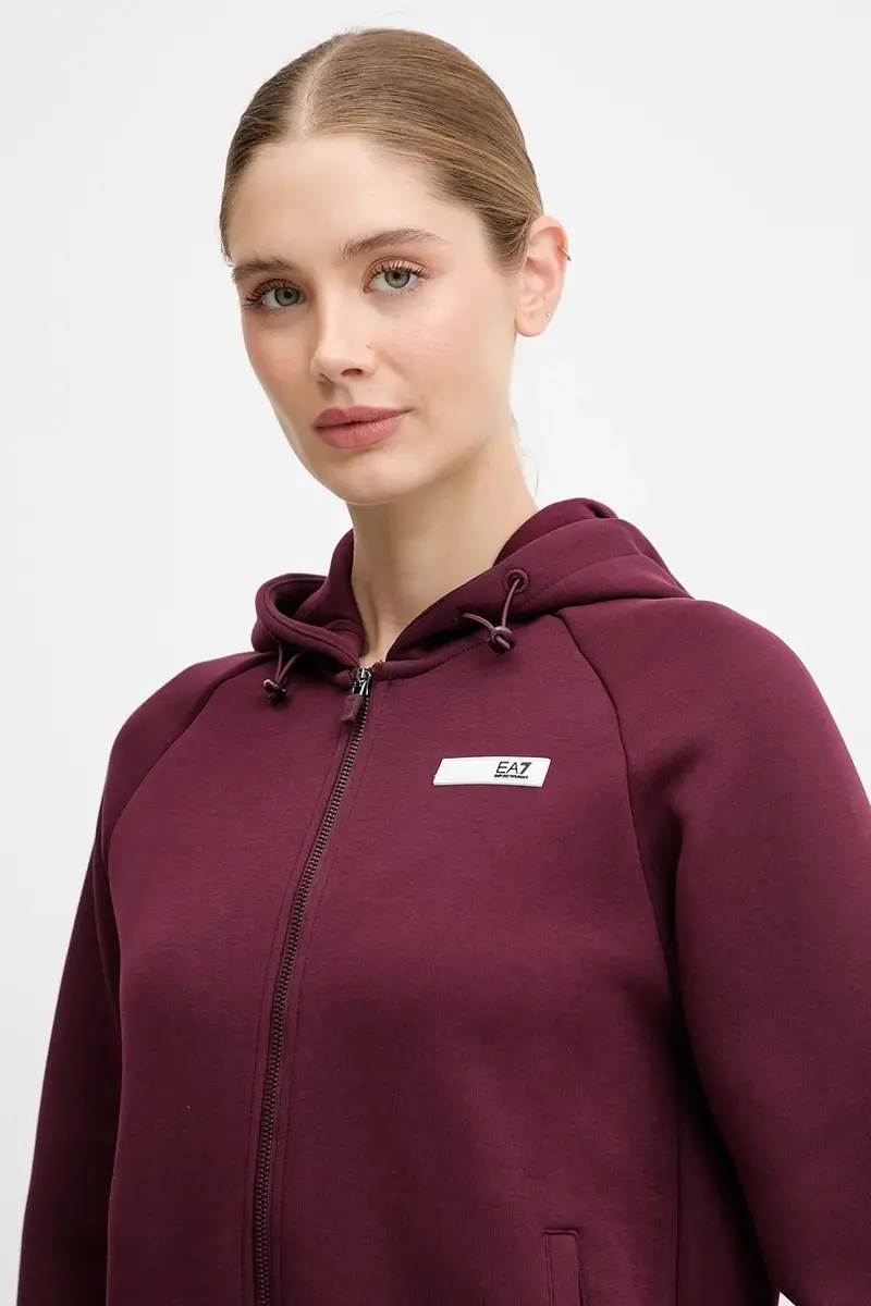 felpa donna colore granata con cappuccio AF13151.7W000675 miniatura 4